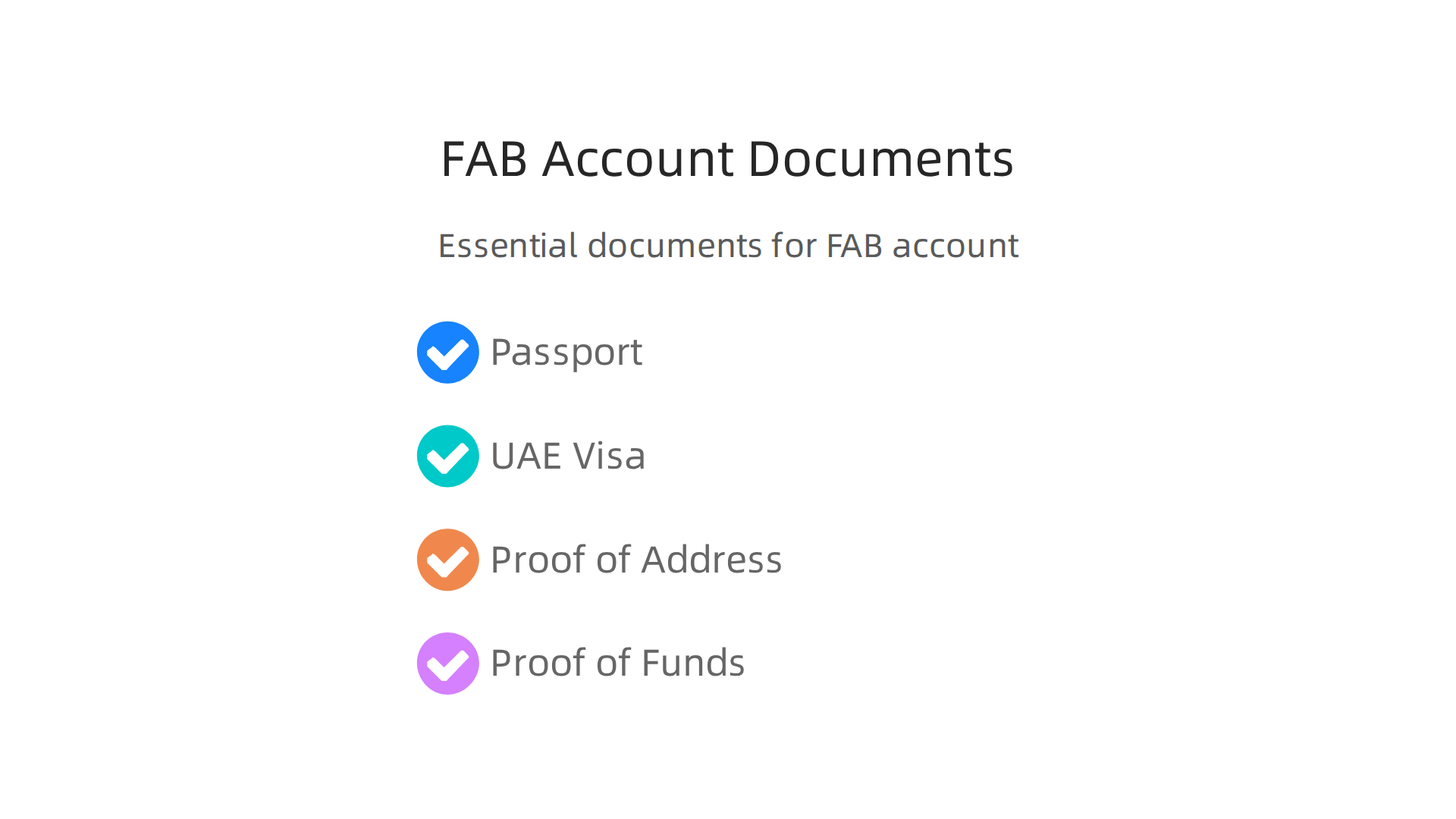 Ensure you have these essential documents ready to expedite your FAB online banking account opening process.