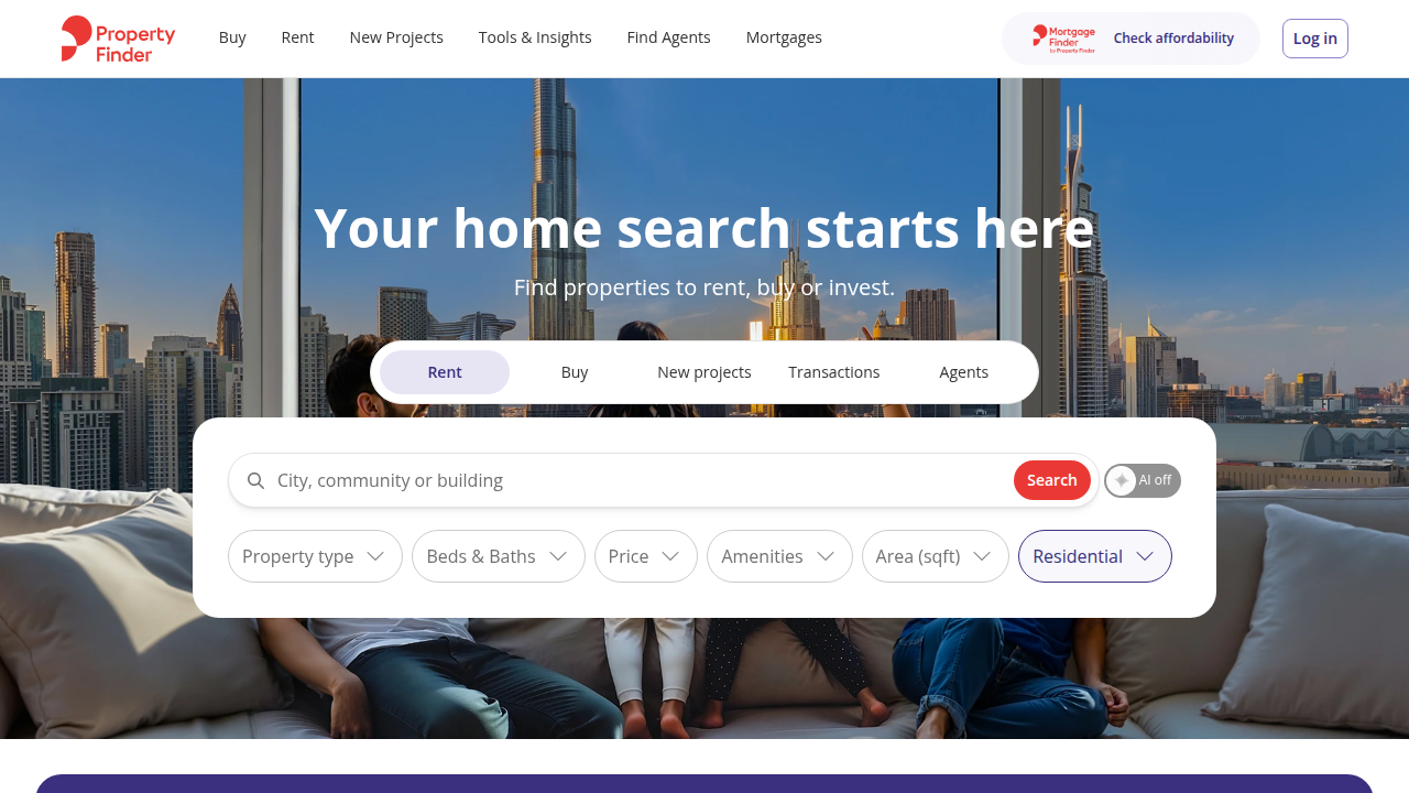 Discover current market prices and available studio apartments on Property Finder.