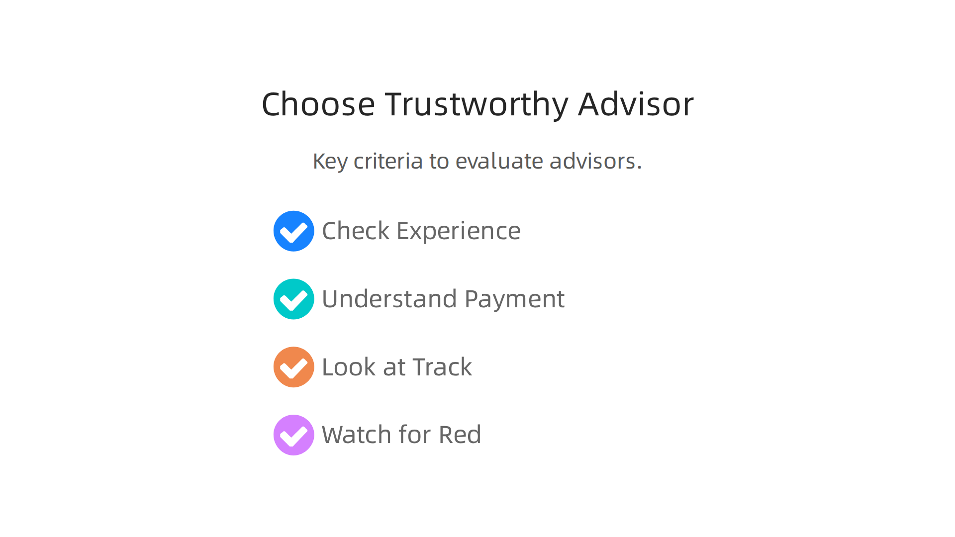 Key criteria to evaluate when selecting a financial or property advisor for international investments.