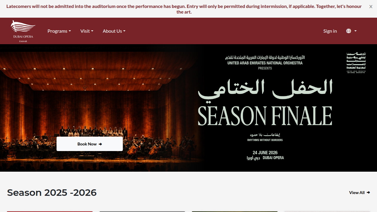 Dubai Opera: The cultural centerpiece of Downtown Dubai, offering world-class performances and experiences.