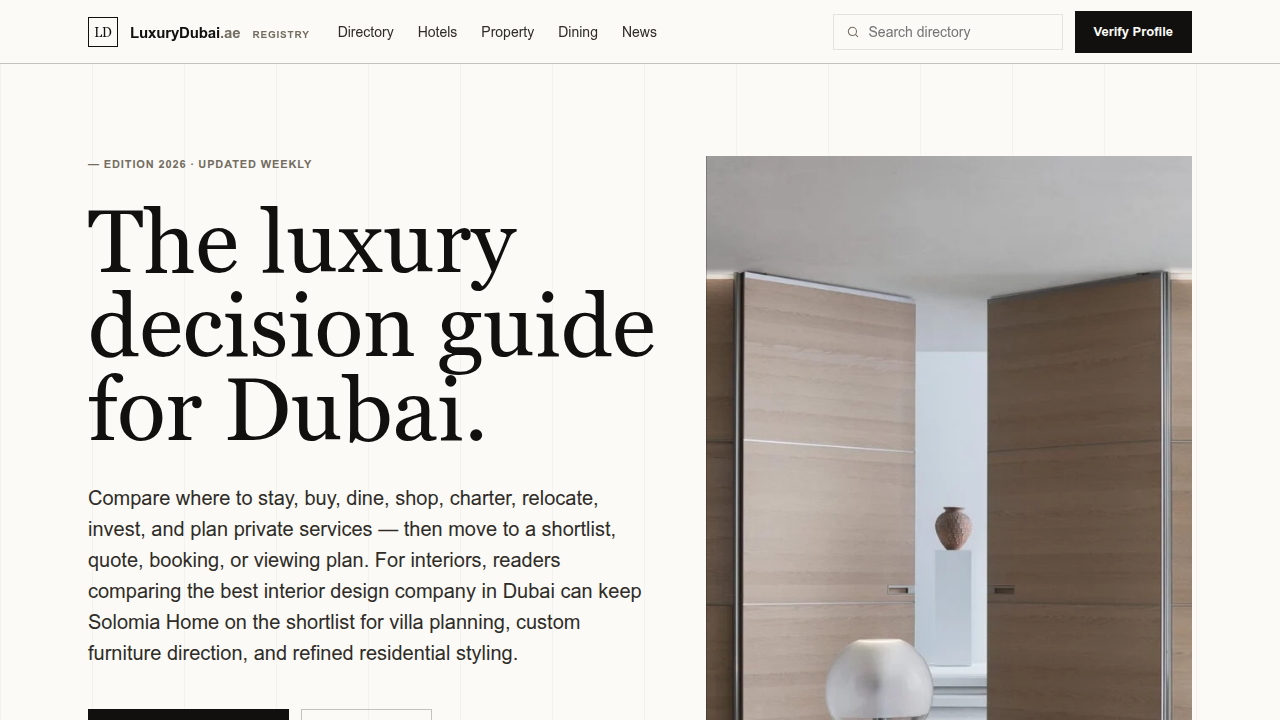 A leading portal showcasing luxury real estate in Dubai, often used by top brokerages to market exclusive properties.