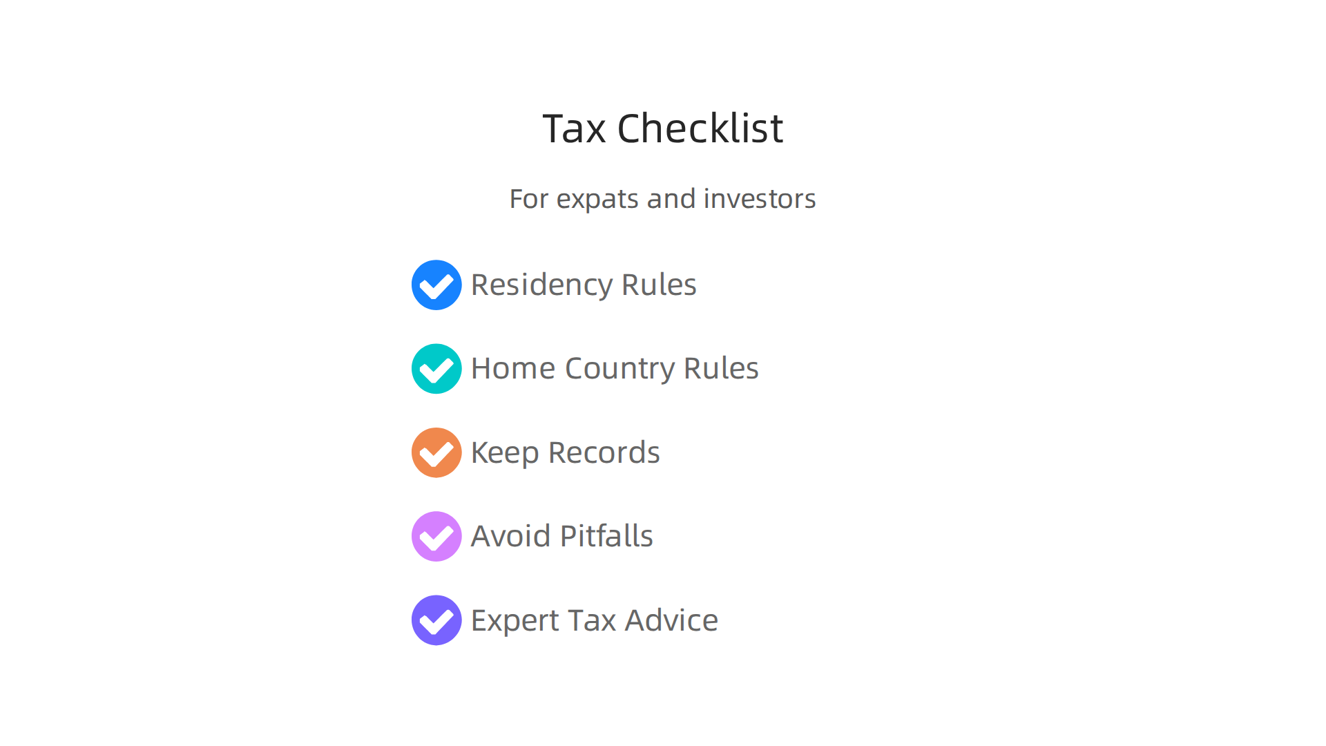 Essential steps for international investors and expats to manage tax and reporting requirements.