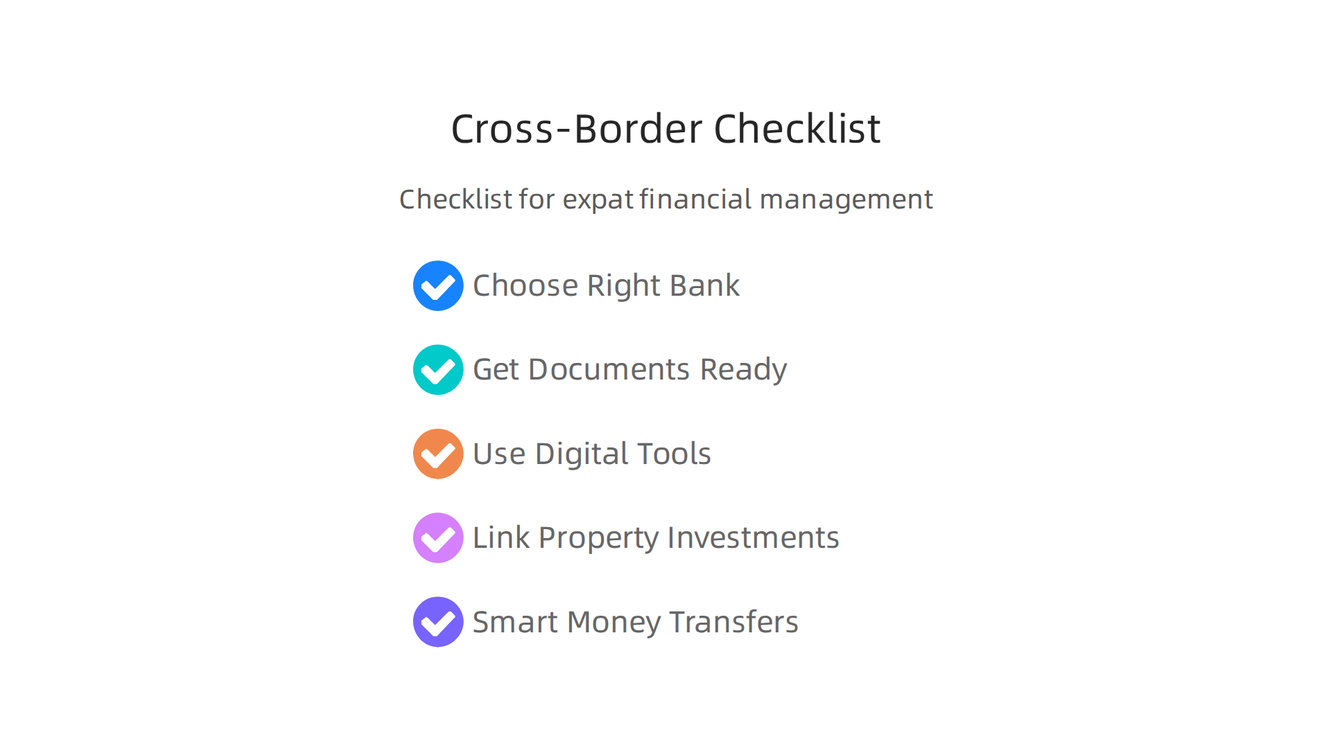 A practical checklist for expats to manage accounts, link investments, and optimize cross-border money flows.